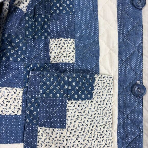 Farewell Frances Patchwork Vintage Quilted Quilt chore Coat Jacket - Picture 3 of 5